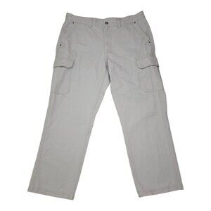 Gander Mountain Guide Series Cargo Pants 36x30 Beige Cotton Casual Straight Leg
